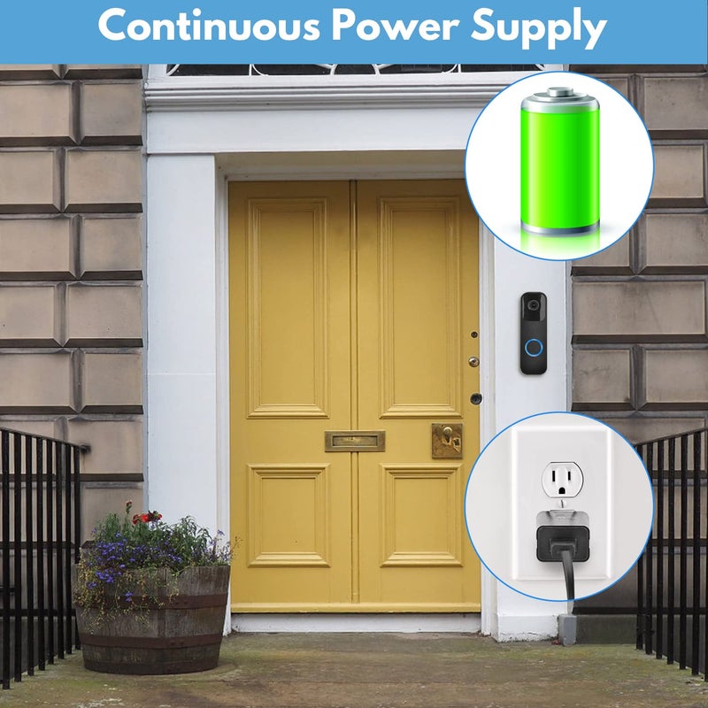 ALERTCAM Power Adapter for Blink Video Doorbell 1st Gen (Replace Battery), Not for Blink Video Doorbell (2025-2nd Gen), Doorbell Transformer with 16.4ft Weatherproof Cable Continuously Charging Your Doorbell - Image 5